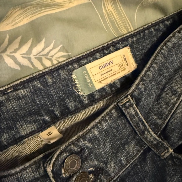 GAP Women's Boot Cut Curvy Stretch Jeans in Classic Blue Size 12L - Picture 7 of 10